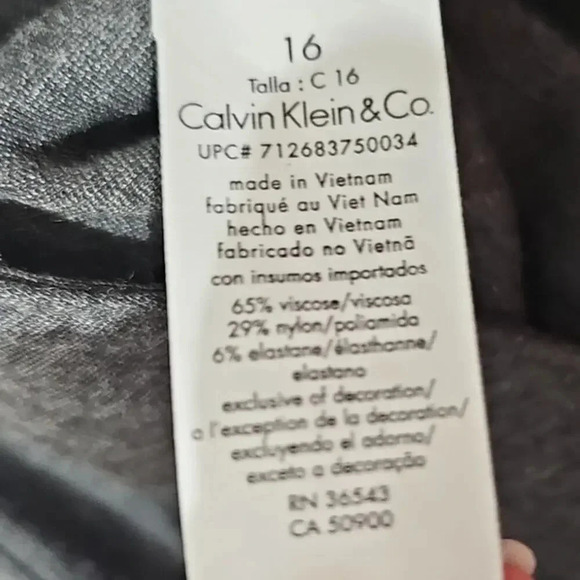 Calvin Klein Women's Stretch Ponte Office Pants Charcoal Size 16 - Picture 6 of 7